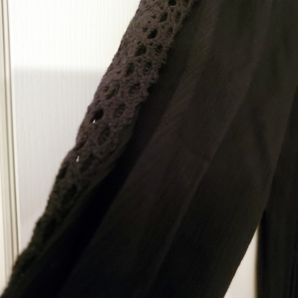 Elan black off the shoulder long sleeve  rayon jumpsuit coverup Pantsuit… - Picture 3 of 8